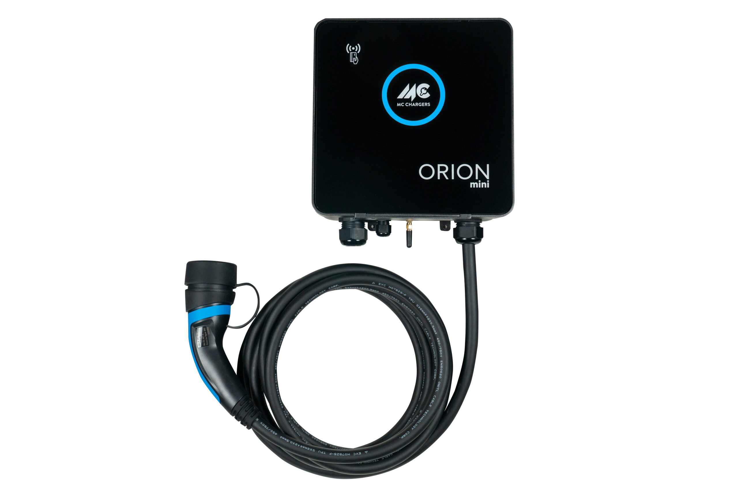 Orion Mini Φορτιστής Αυτοκινήτου ισχύς 7.4kW έως 22kW, περιέχει καλώδιο Type 2